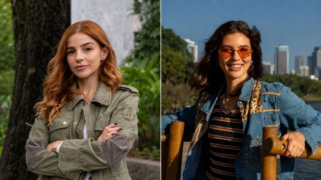 Alanis Guillen e Gabriela Medvedovsky, intérpretes de Lorena e Juquinha, casal Loquinha de Três Graças