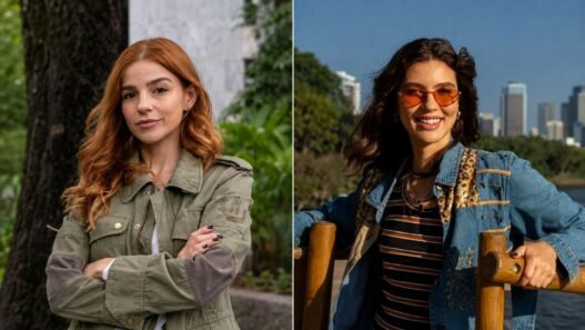 Alanis Guillen e Gabriela Medvedovsky, intérpretes de Lorena e Juquinha, casal Loquinha de Três Graças