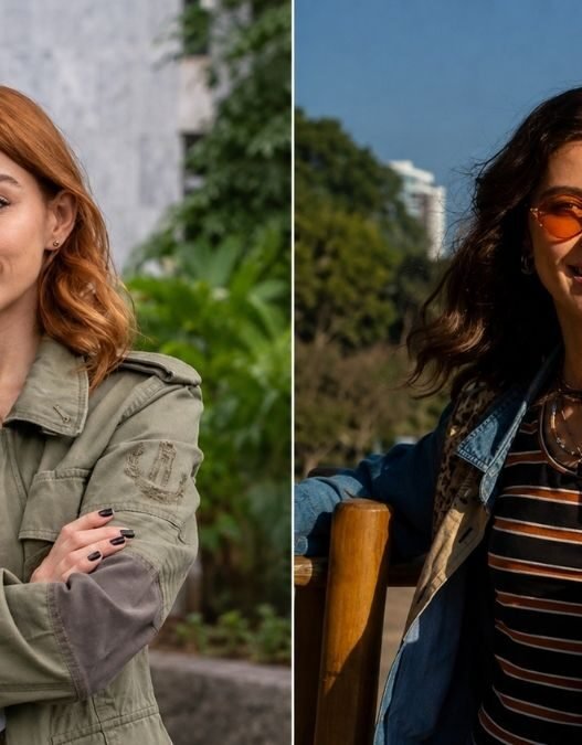 Alanis Guillen e Gabriela Medvedovsky, intérpretes de Lorena e Juquinha, casal Loquinha de Três Graças