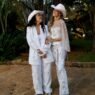 Marcela Mc Gowan e Luiza Martins durante celebração de casamento em São Paulo