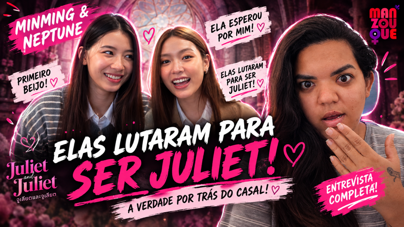 Mingming e Nepjune, protagonistas de Juliet and Juliet, aparecem ao lado de Raíssa Manzouque em entrevista