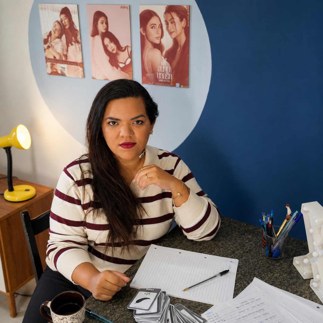 Raíssa Manzouque durante il suo lavoro editoriale